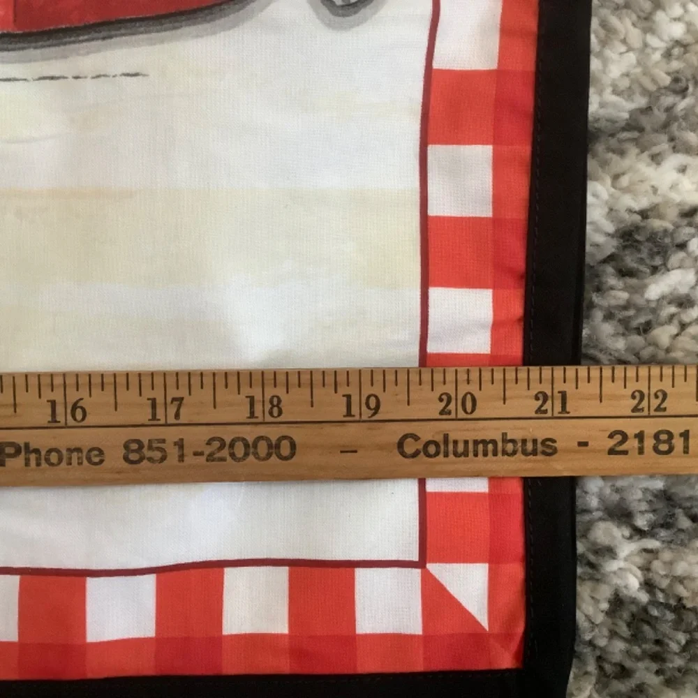 Red truck wall hanging with top tabs